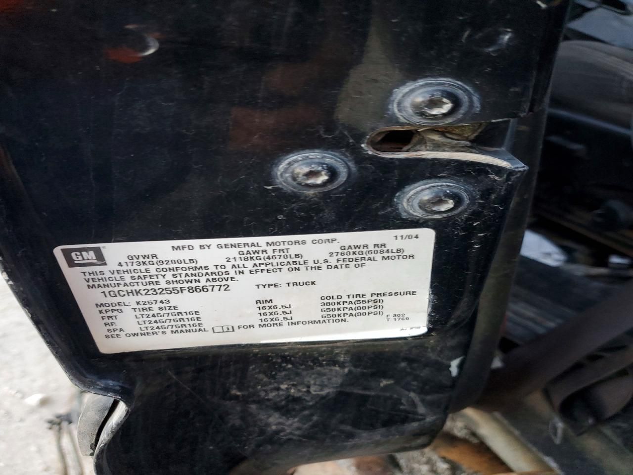 2005 Chevrolet Silverado K2500 Heavy Duty