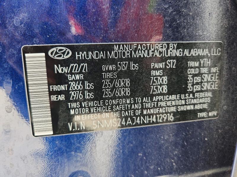 2022 Hyundai Santa fe sel