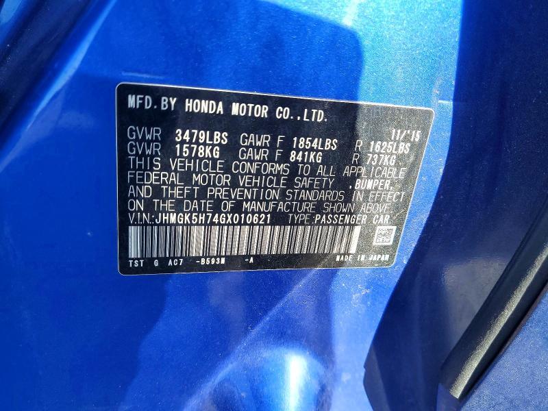 2016 Honda Fit ex