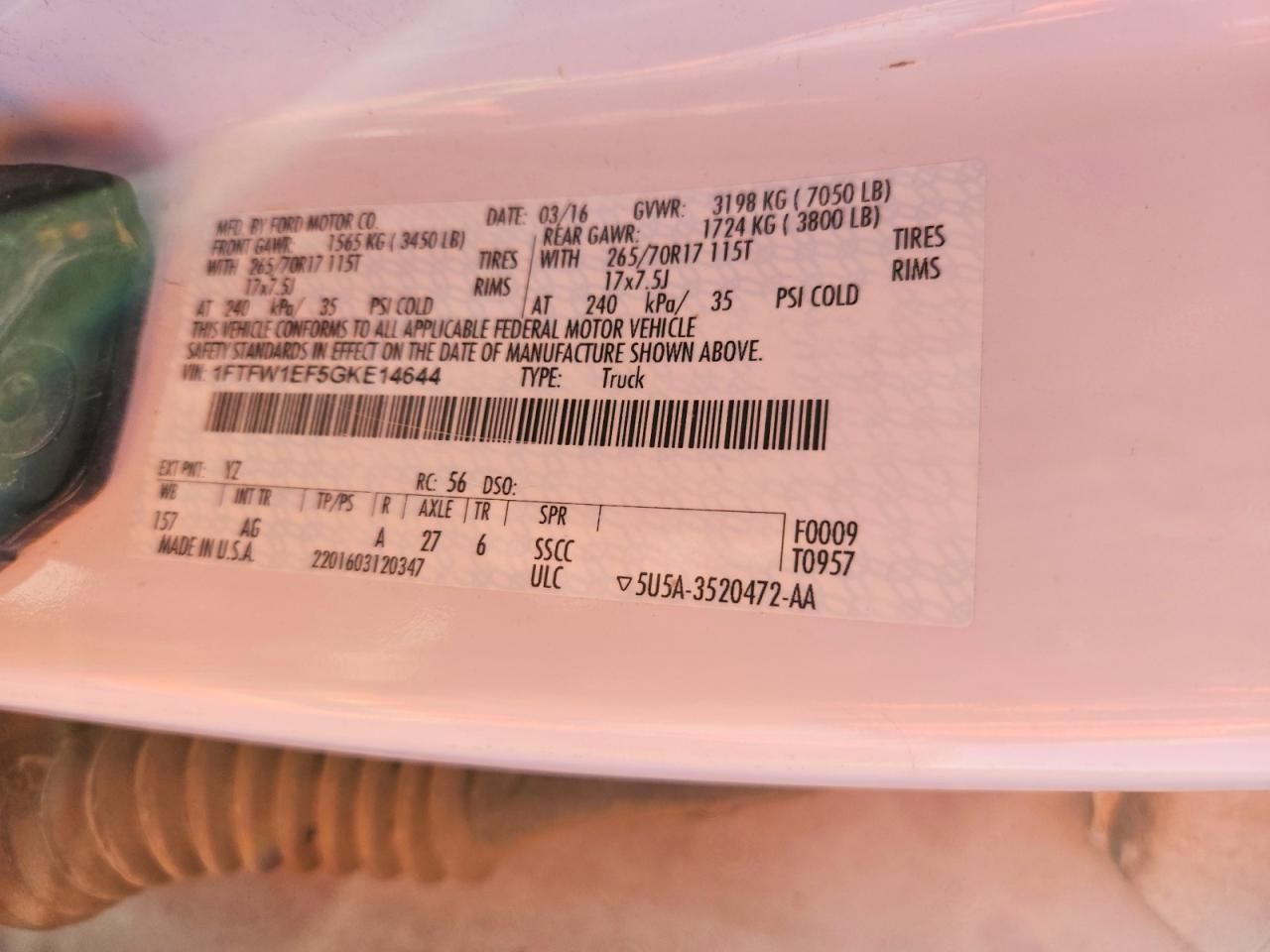 2016 Ford F150 Supercrew