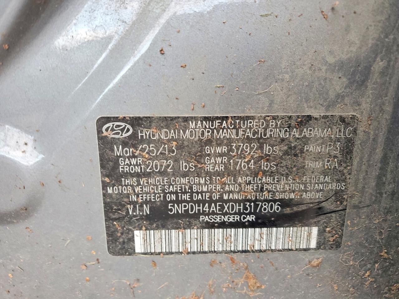 2013 Hyundai Elantra gls