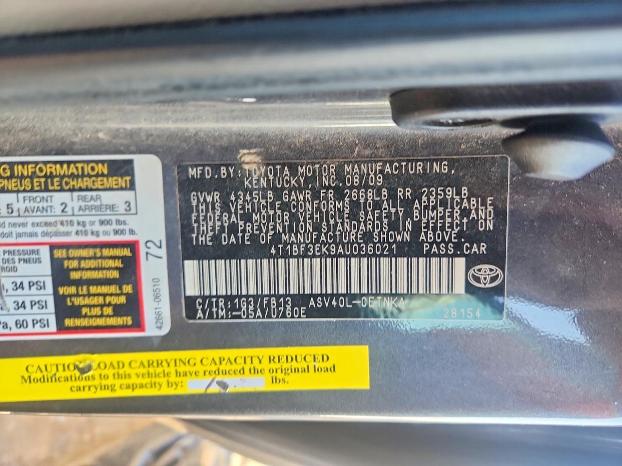 2010 Toyota Camry Base