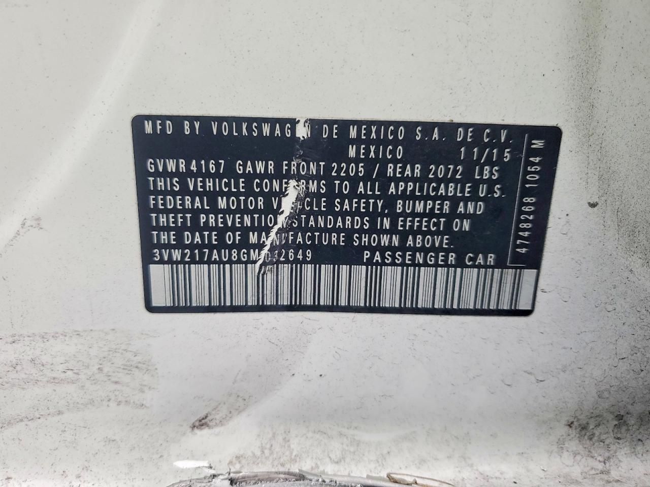 2016 Volkswagen Golf S/se