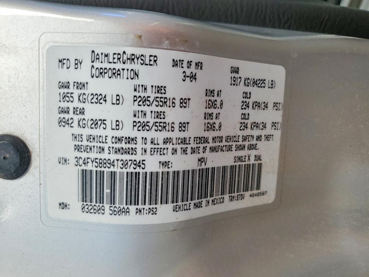 2004 Chrysler Pt Cruiser Touring