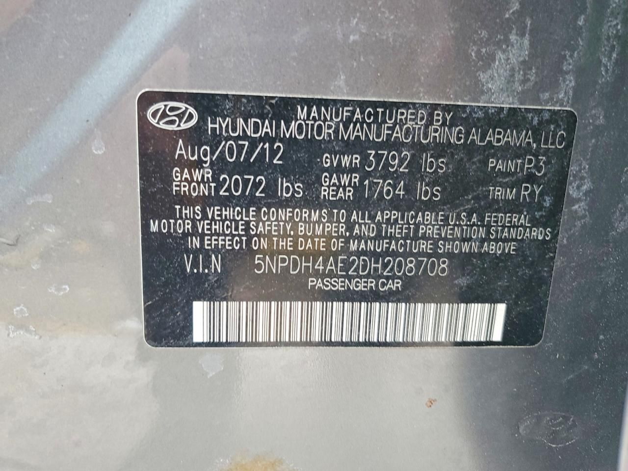 2013 Hyundai Elantra gls