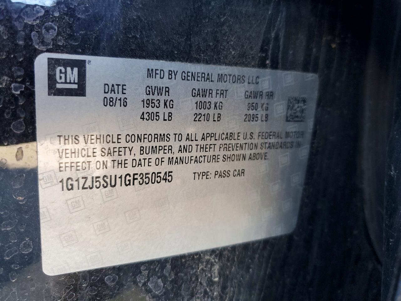 2016 Chevrolet Malibu Hybrid