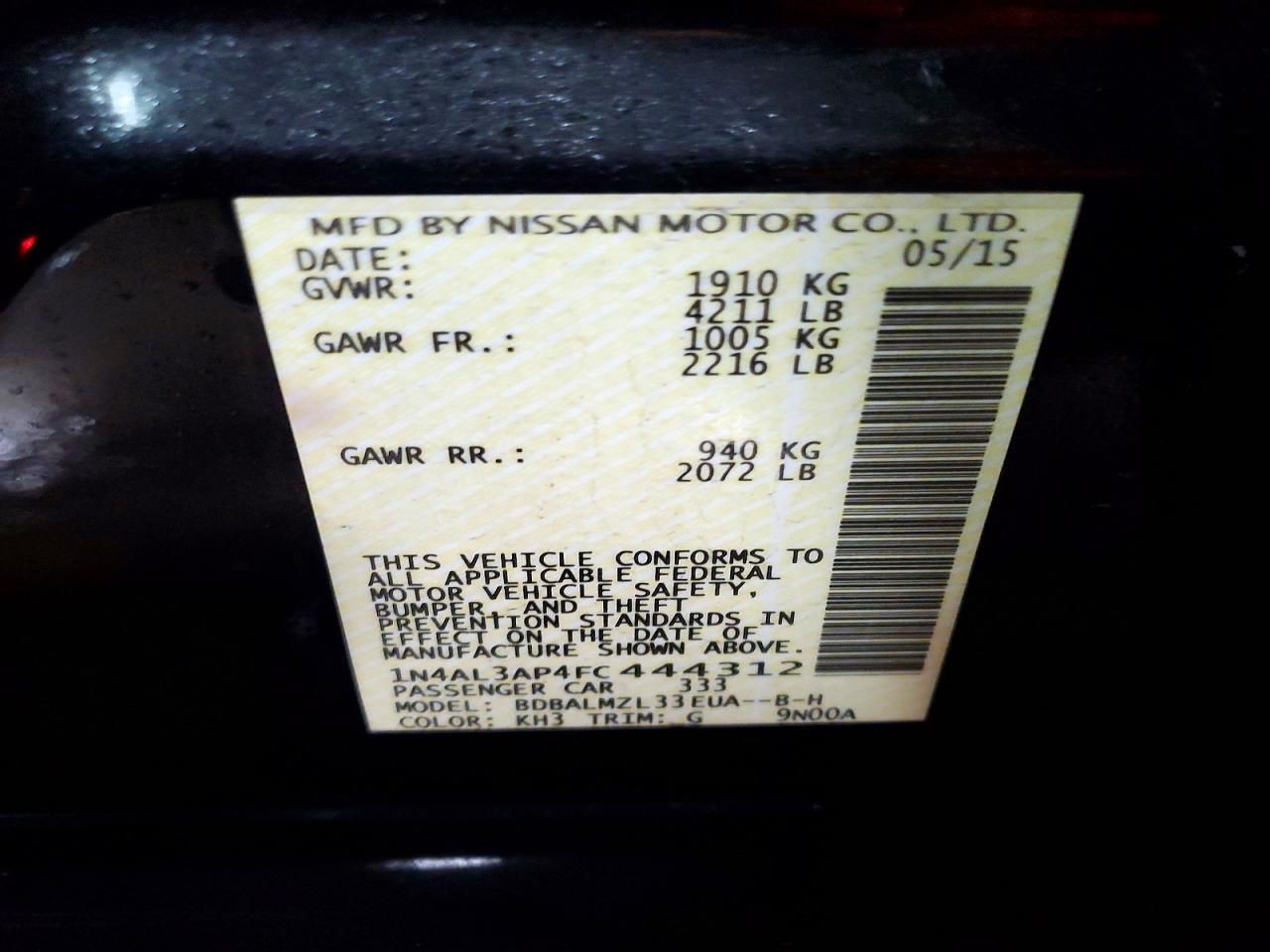 2015 Nissan Altima 2.5