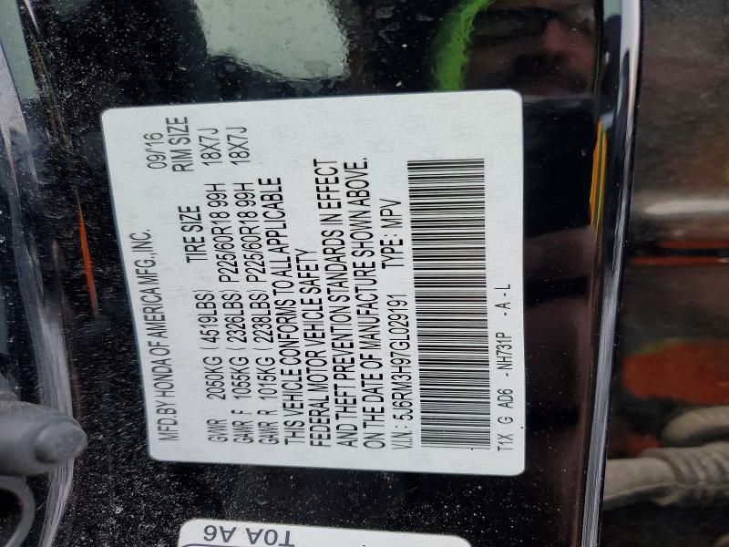 2016 Honda Cr-v Touring