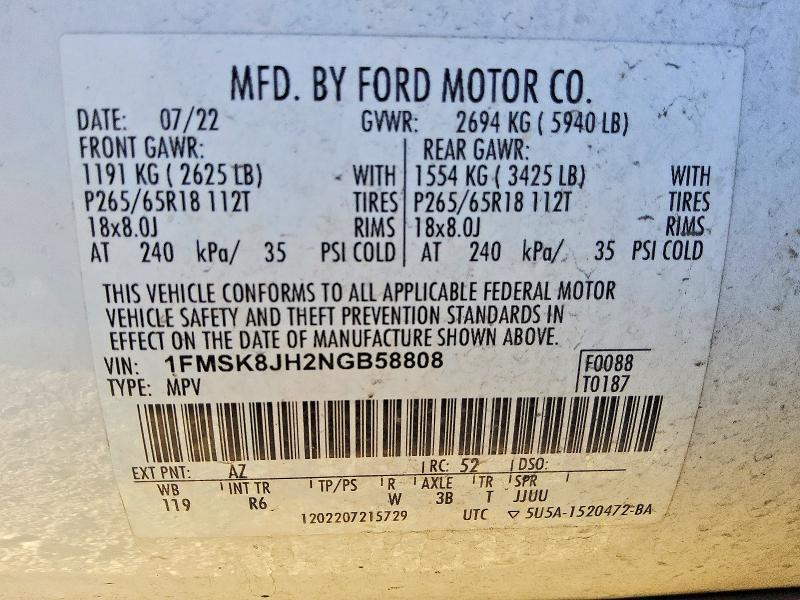 2022 Ford Explorer Timberline