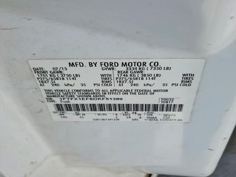 2013 Ford F150 Super cab