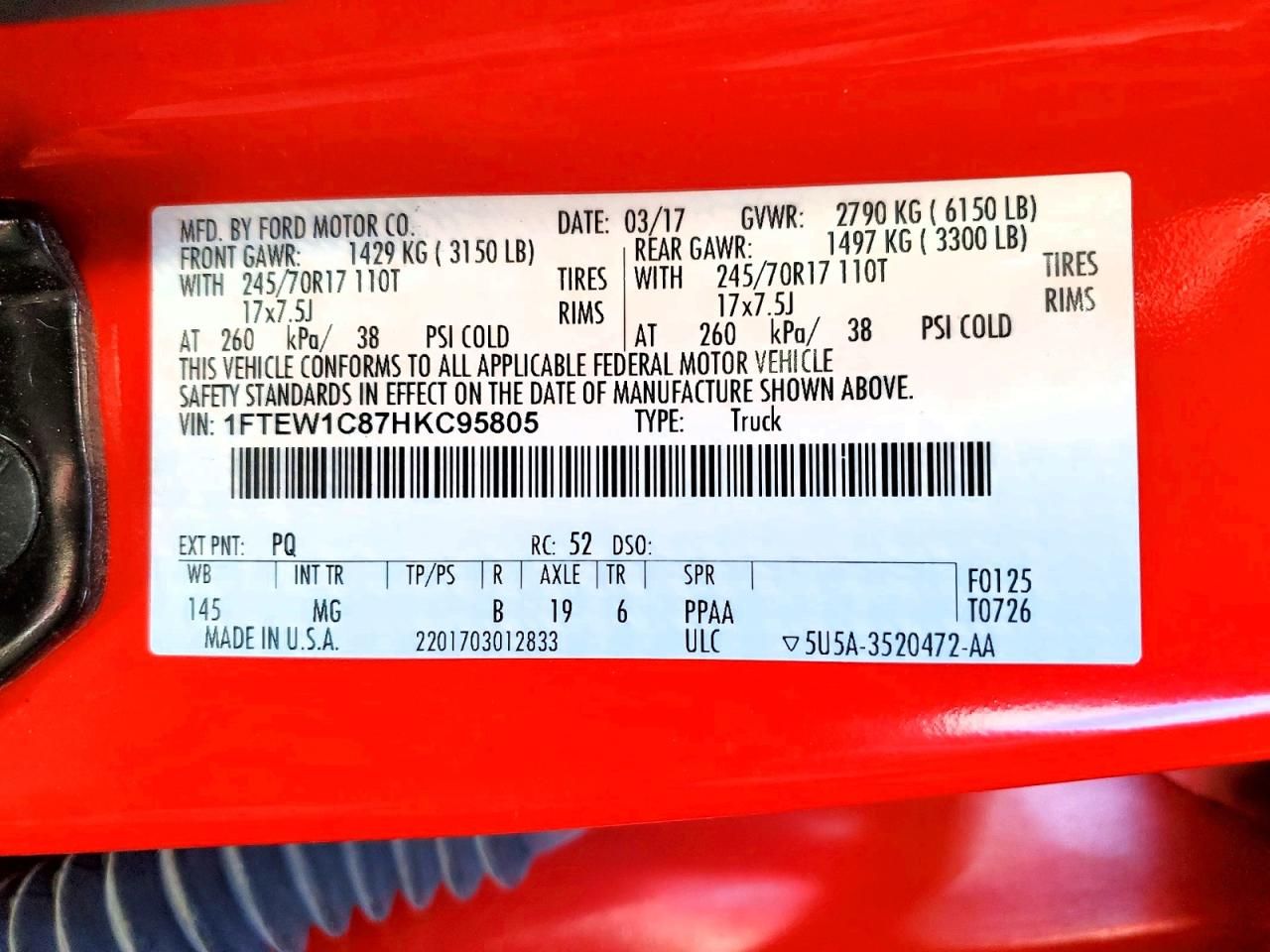 2017 Ford F150 Supercrew