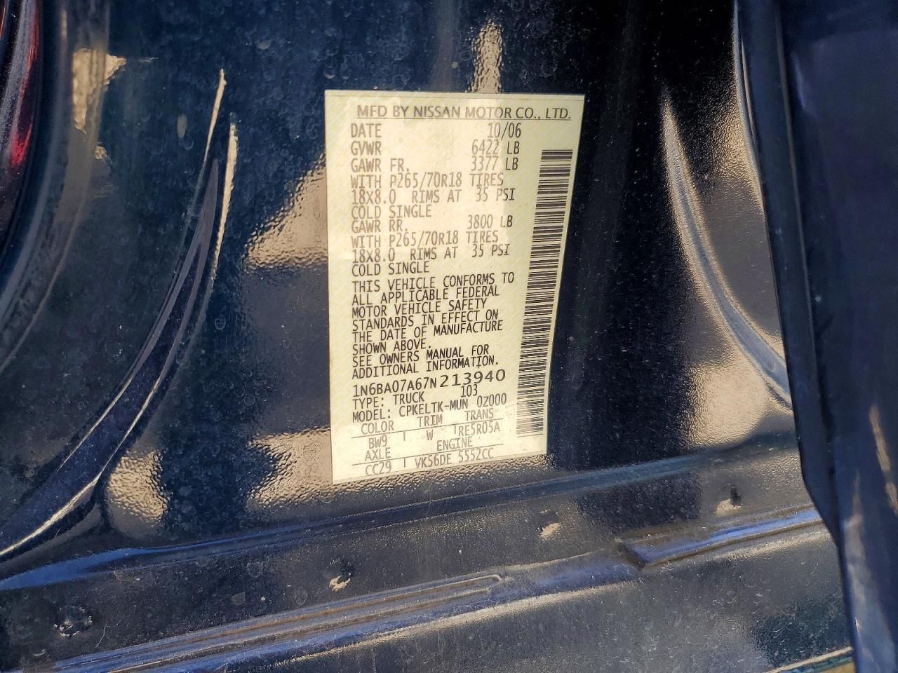 2007 Nissan Titan xe