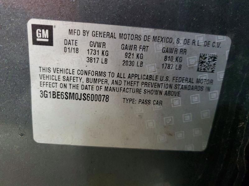 2018 Chevrolet Cruze lt