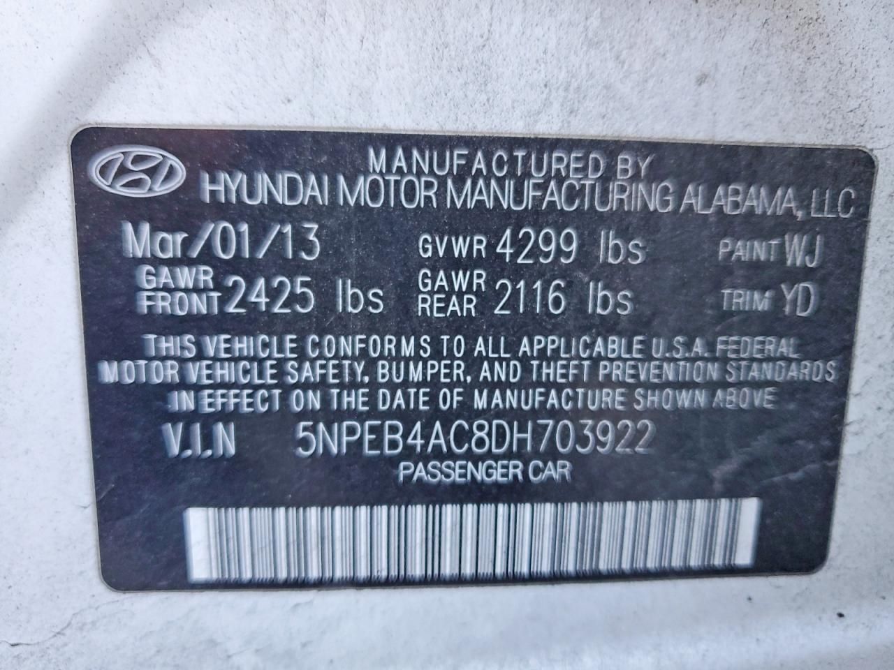 2013 Hyundai Sonata gls