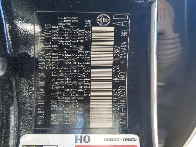 2016 Toyota Corolla l