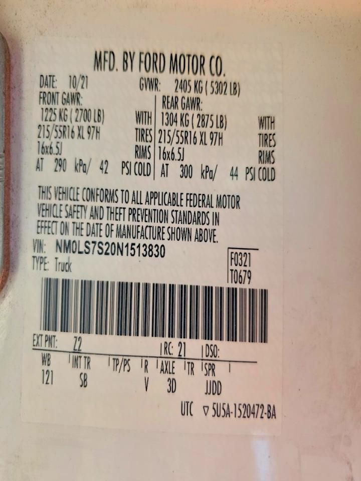 2022 Ford Transit Connect Delivery Van