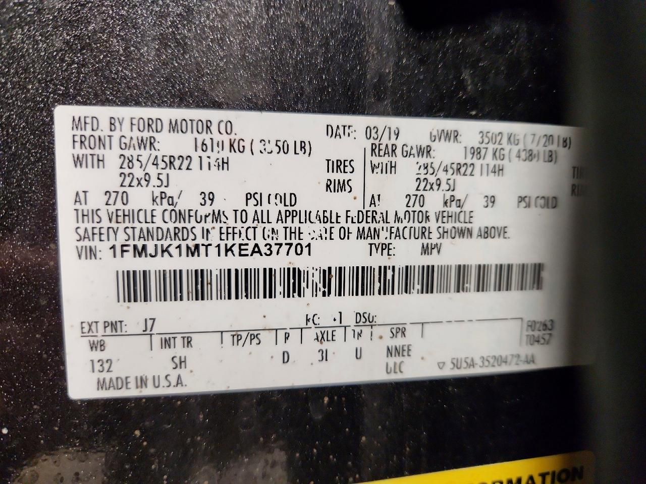 2019 Ford Expedition max Platinum