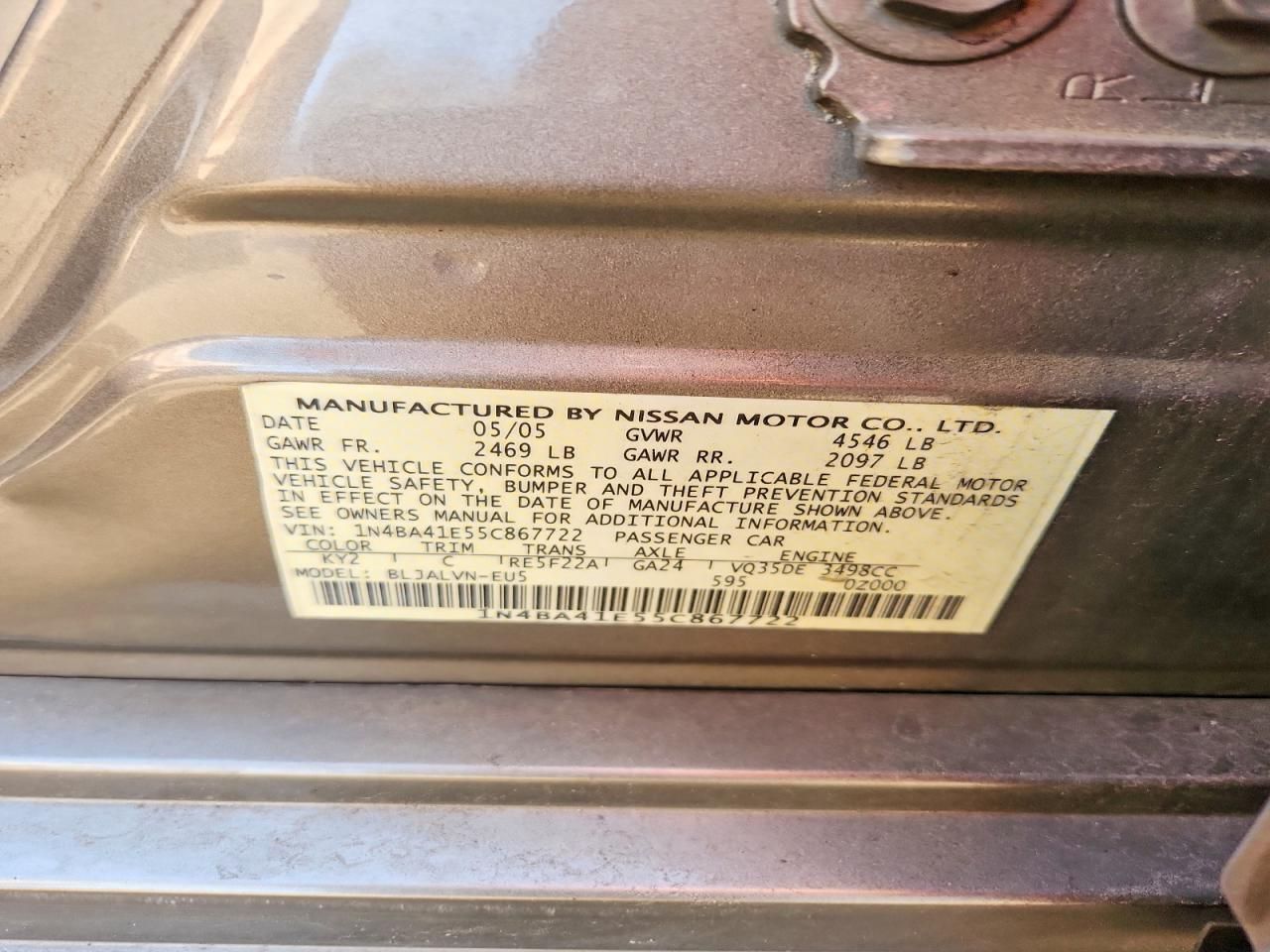 2005 Nissan Maxima se