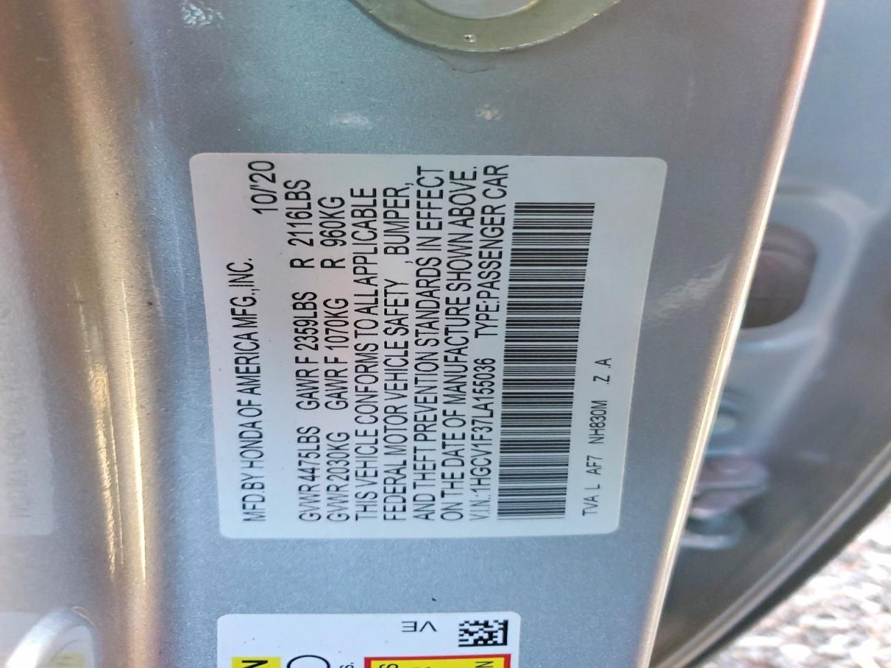 2020 Honda Accord Sport