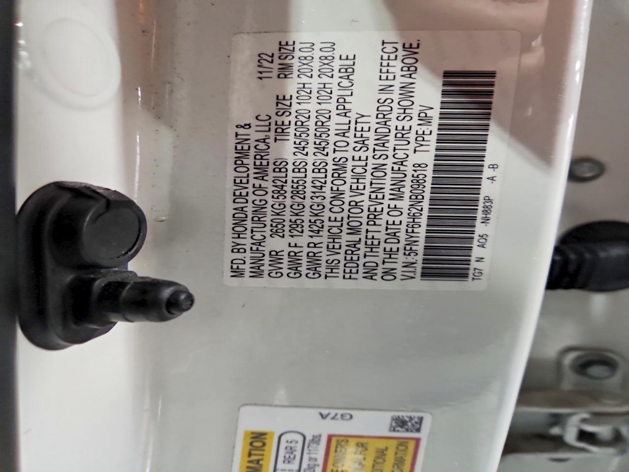 2022 Honda Pilot Touring