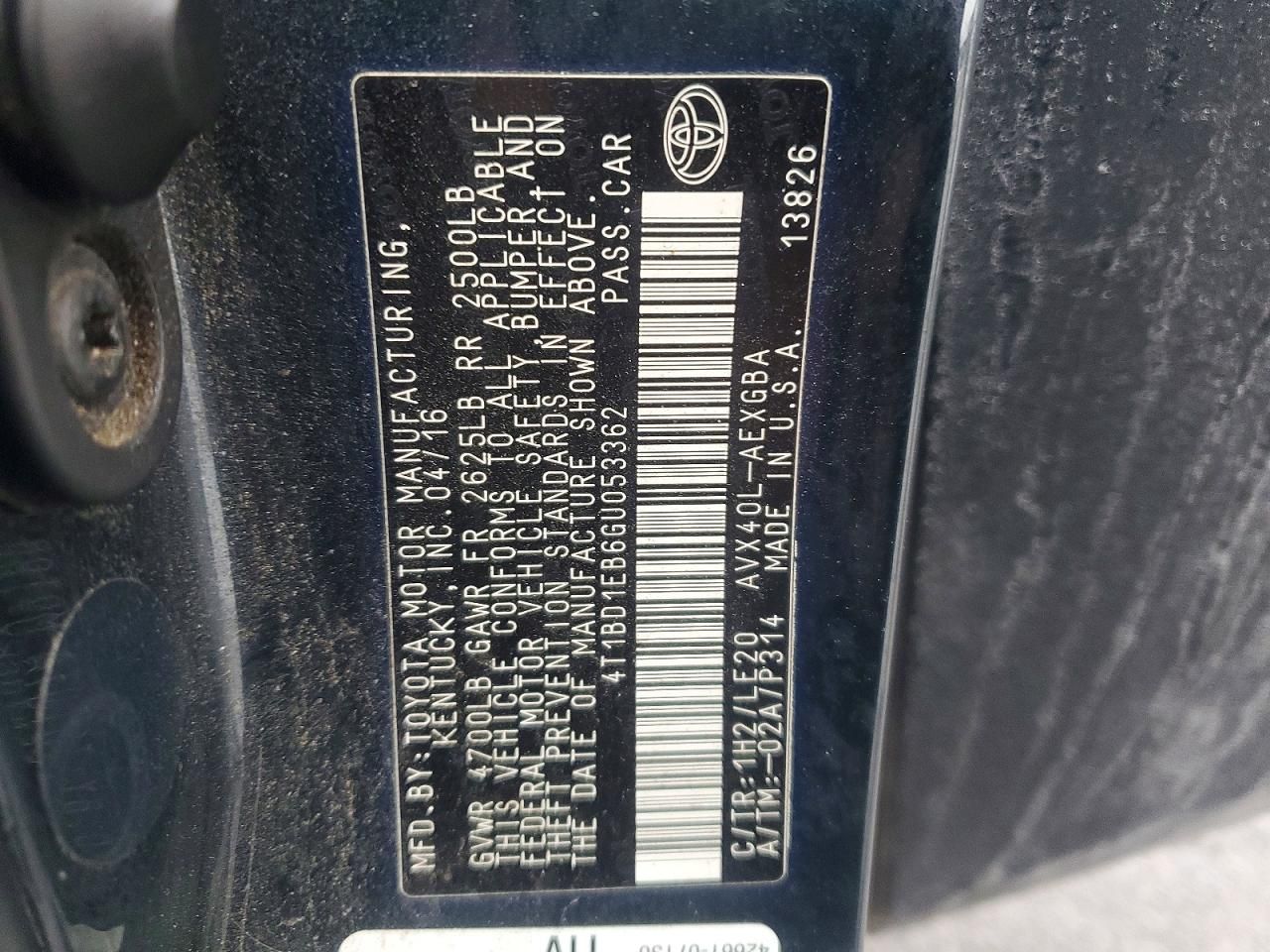 2016 Toyota Avalon Hybrid