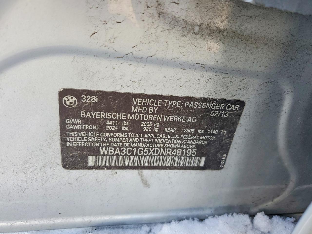 2013 BMW 328 i Sulev