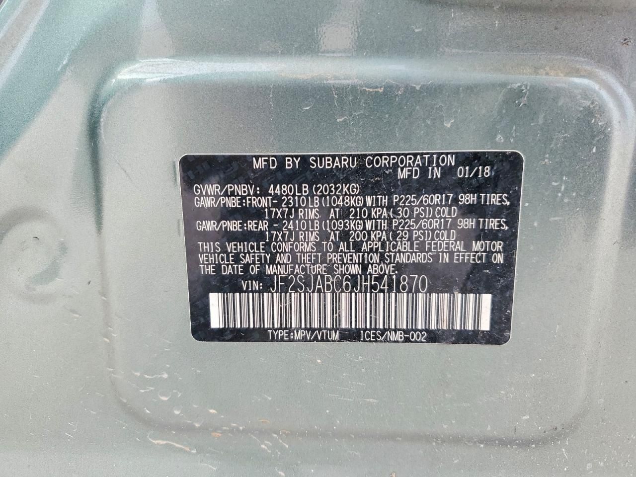 2018 Subaru Forester 2.5i