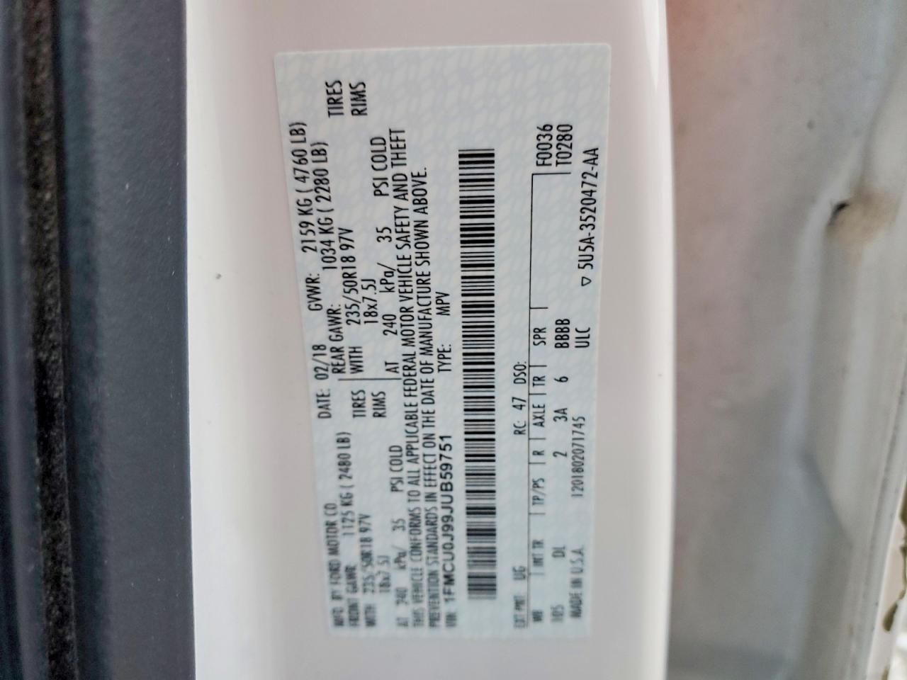 2018 Ford Escape Titanium