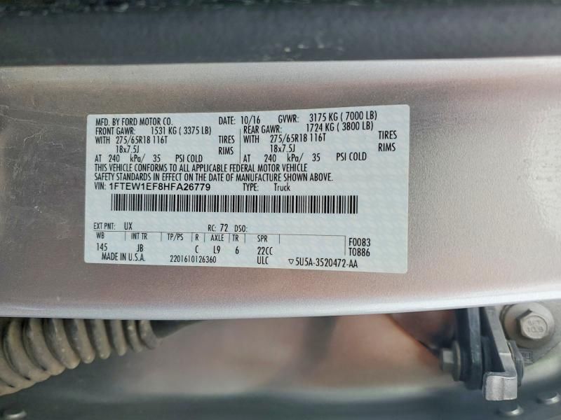 2017 Ford F150 Supercrew