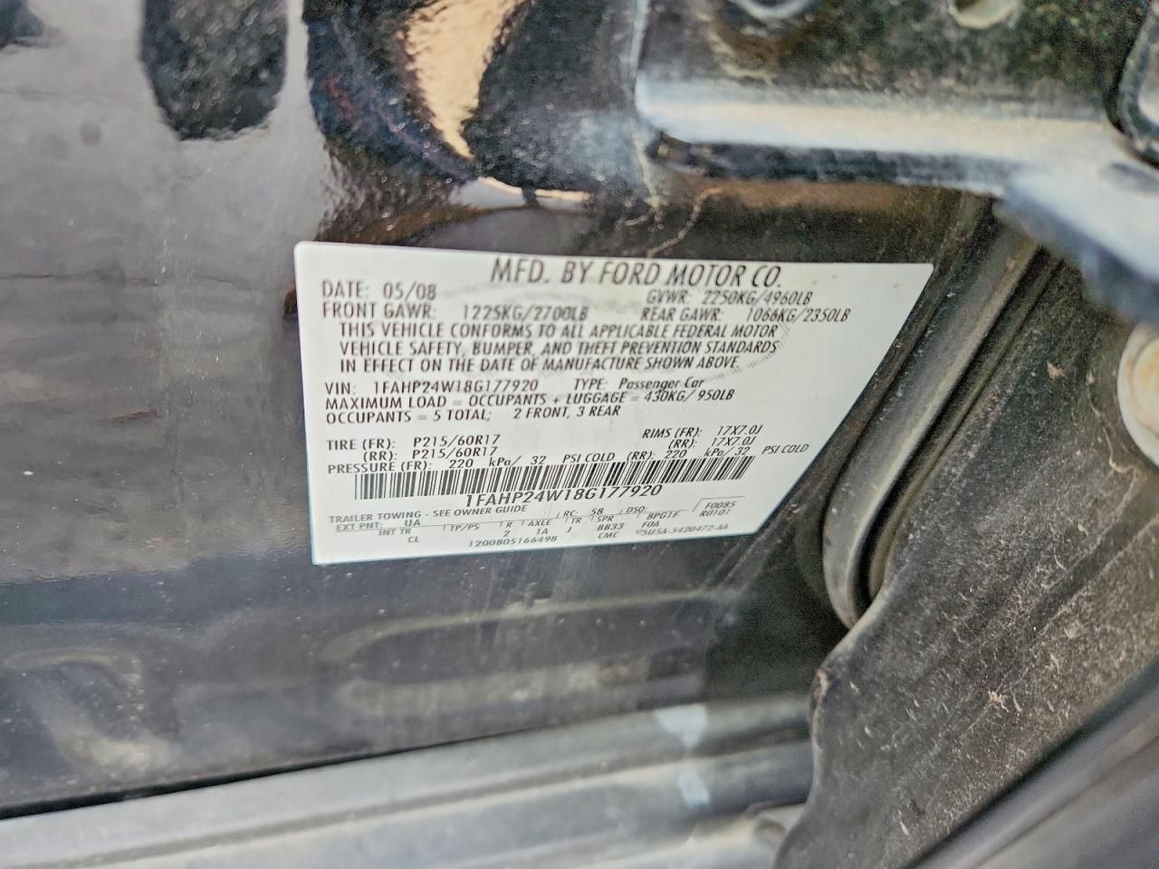 2008 Ford Taurus sel