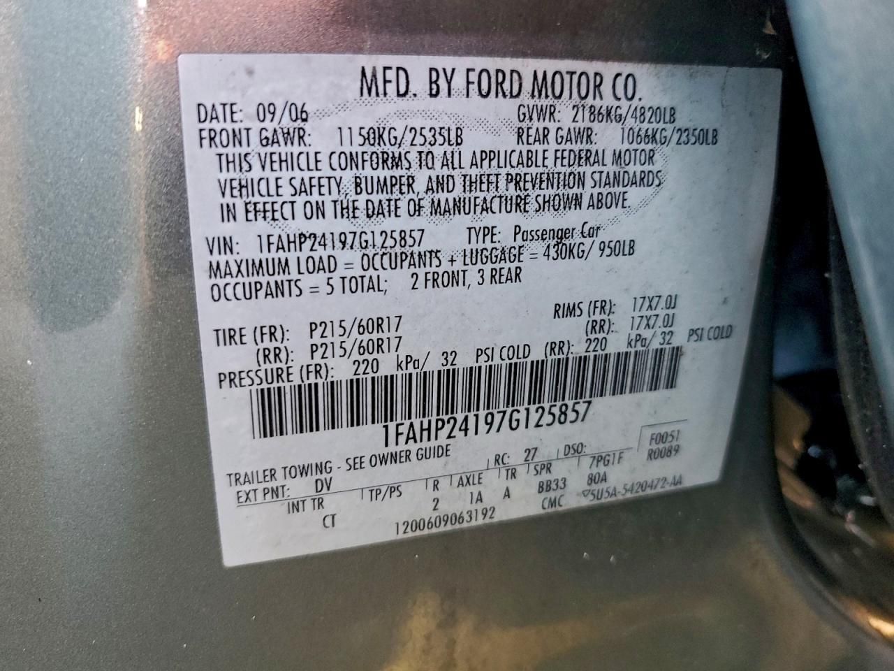 2007 Ford Five Hundred sel