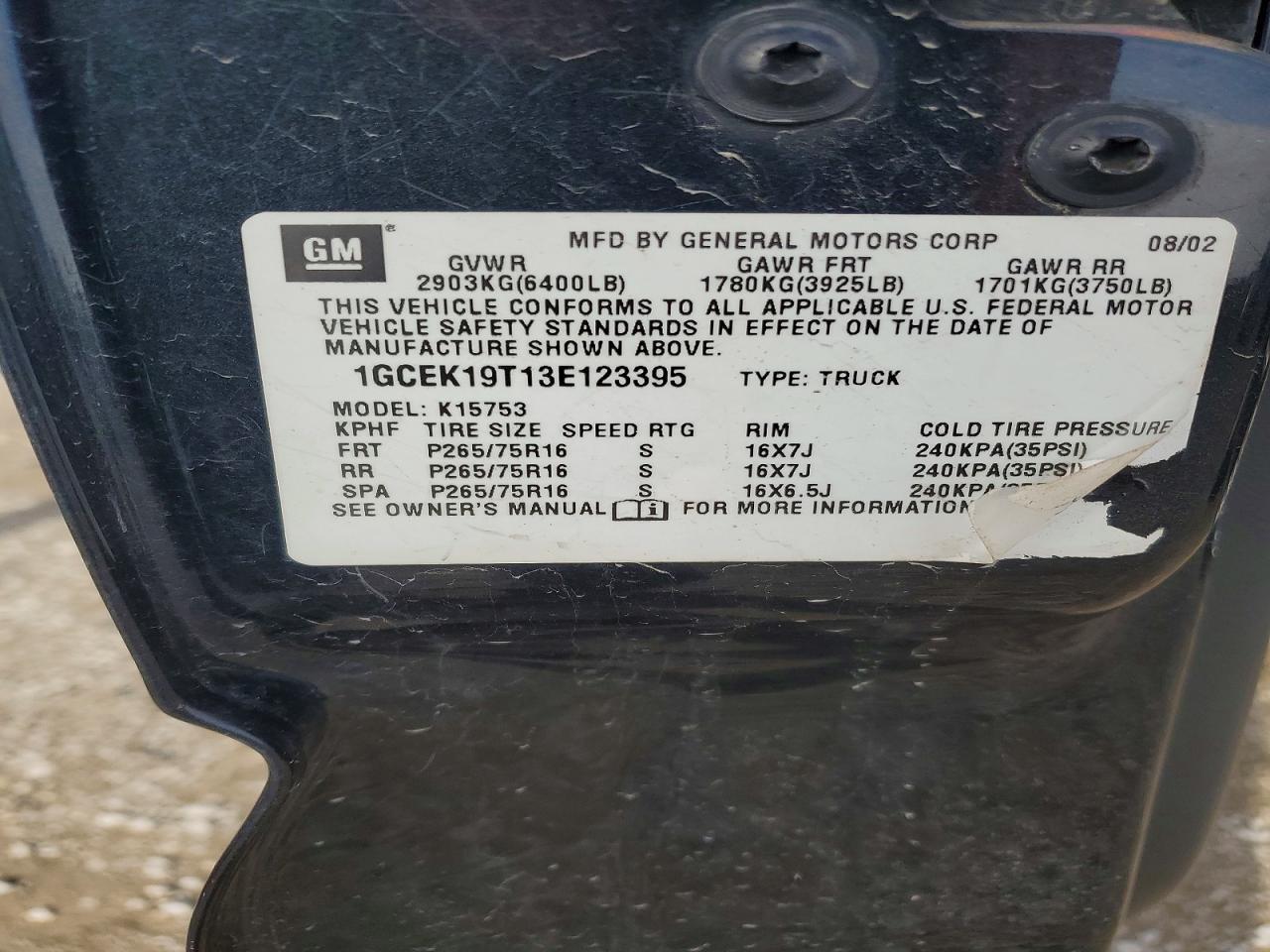 2003 Chevrolet Silverado K1500