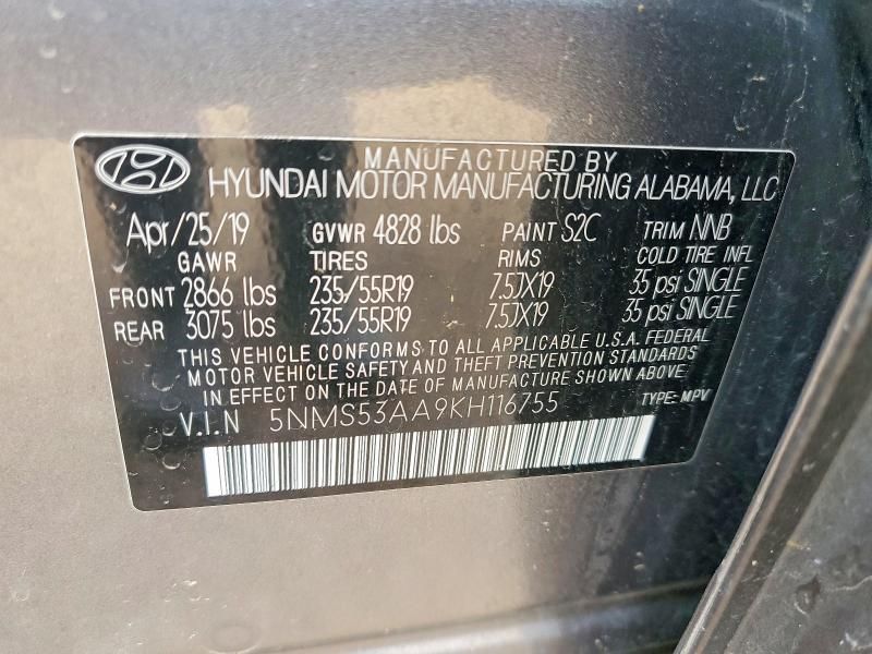 2019 Hyundai Santa fe Limited