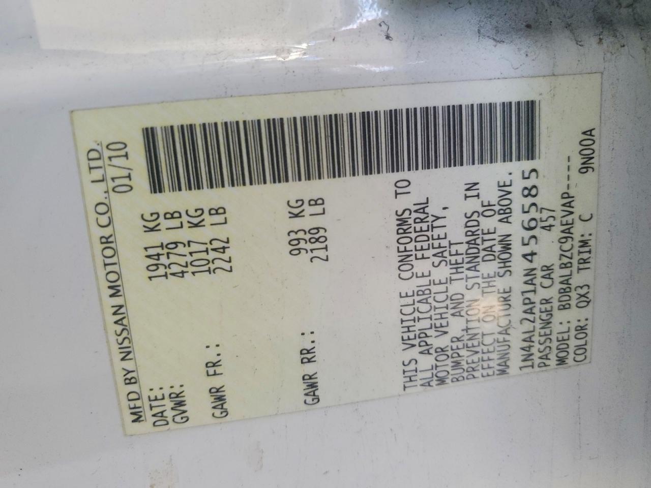 2010 Nissan Altima Base
