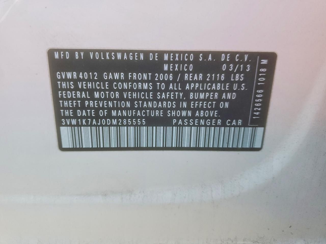 2013 Volkswagen Jetta Base