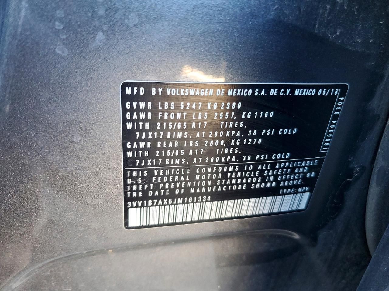 2018 Volkswagen Tiguan s