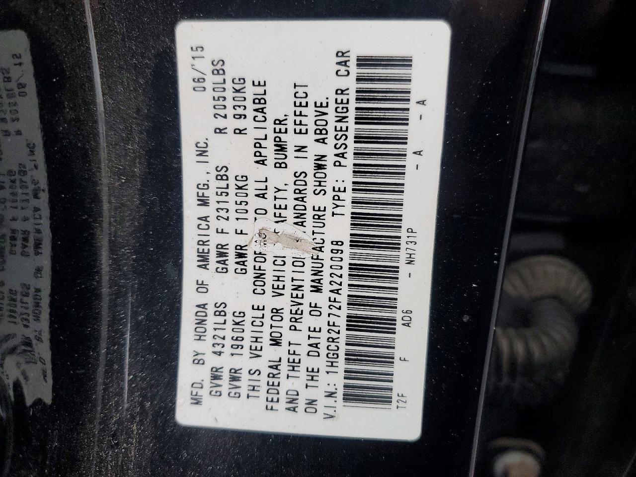 2015 Honda Accord ex
