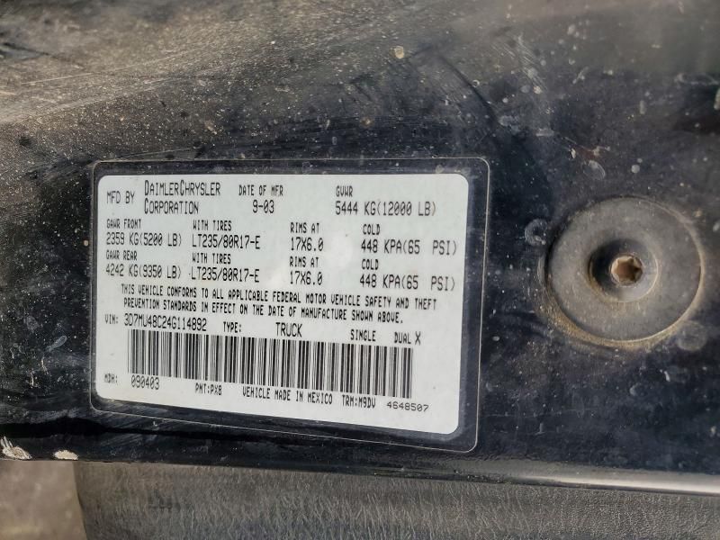 2004 Dodge Ram 3500 st