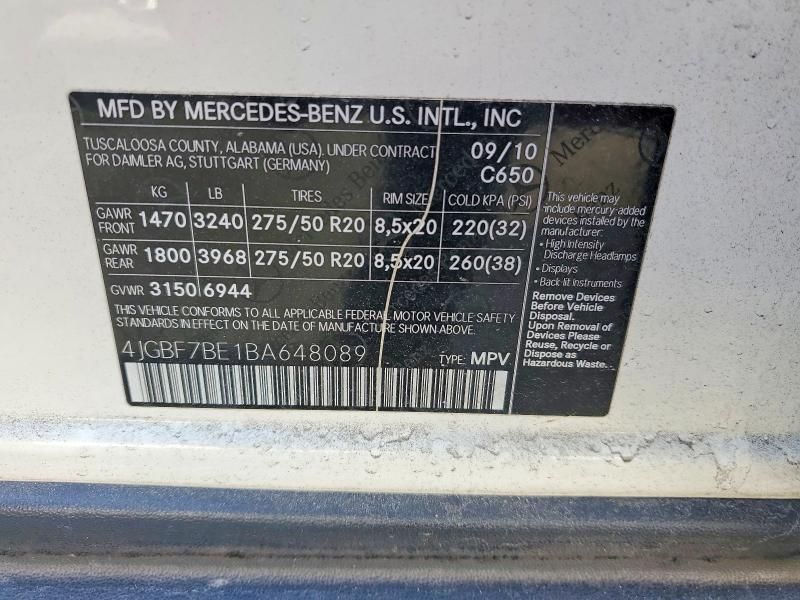 2011 Mercedes-Benz Gl 450 4matic