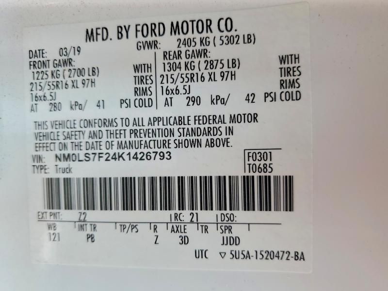 2019 Ford Transit Connect Delivery Van