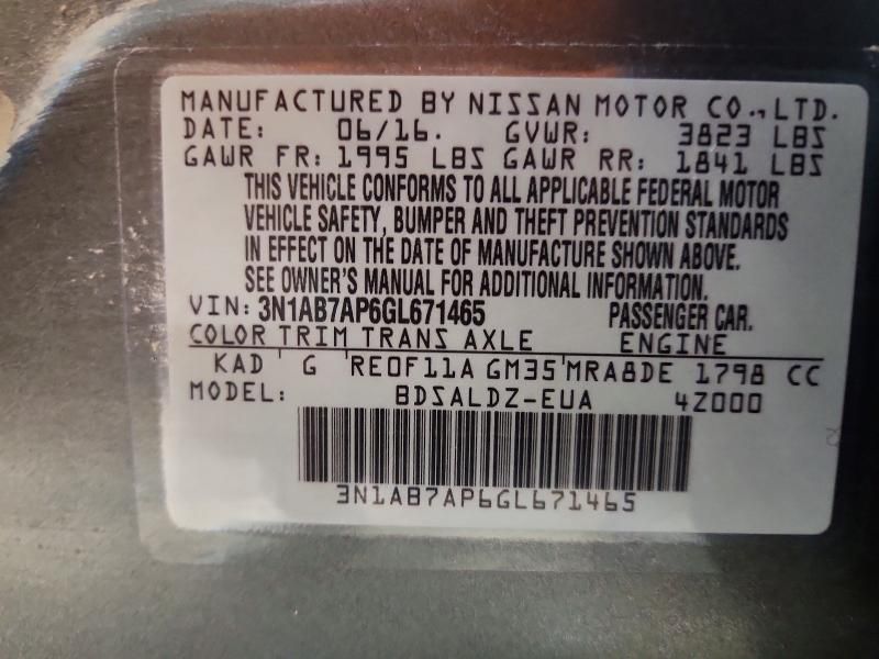 2016 Nissan Sentra s