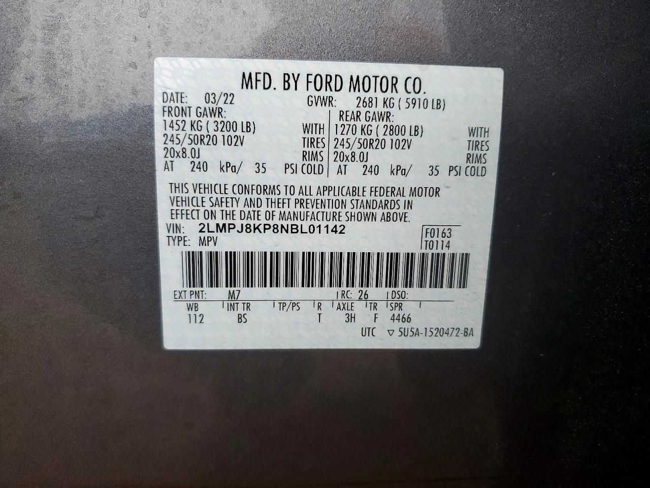 2022 Lincoln Nautilus Reserve