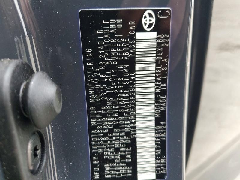 2025 Toyota Corolla le