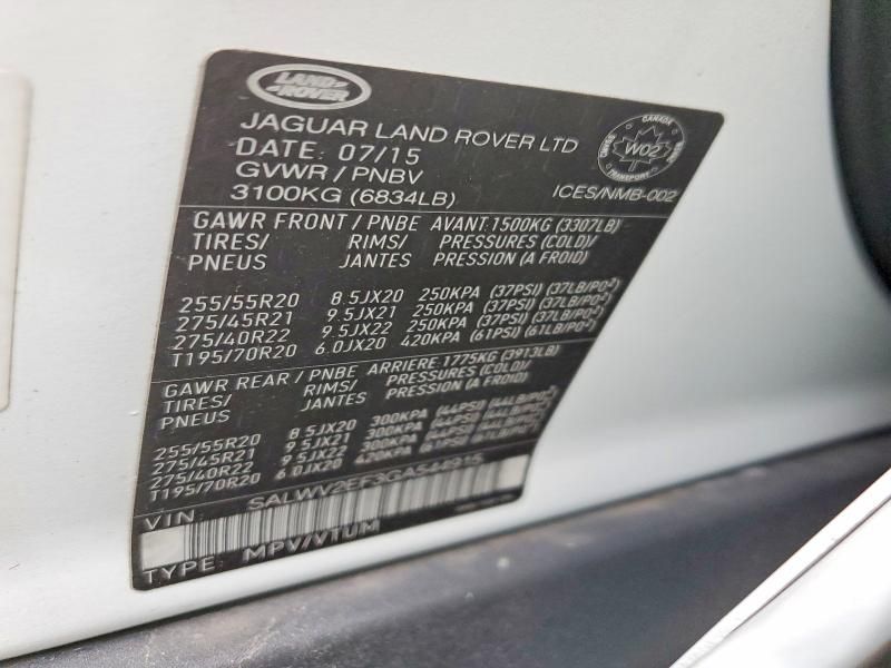 2016 Land Rover Range Rover Sport Autobiography