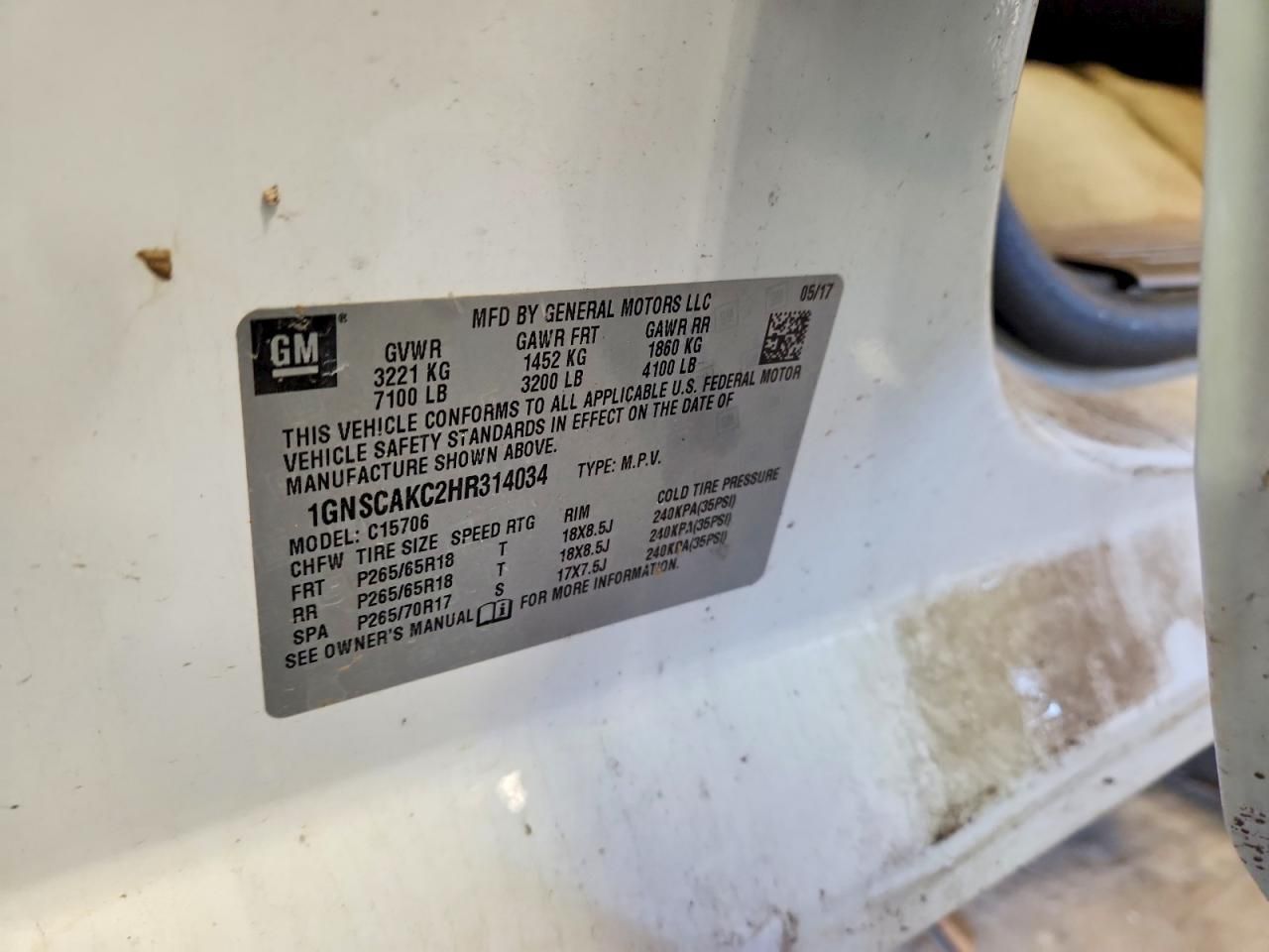 2017 Chevrolet Tahoe C1500 ls