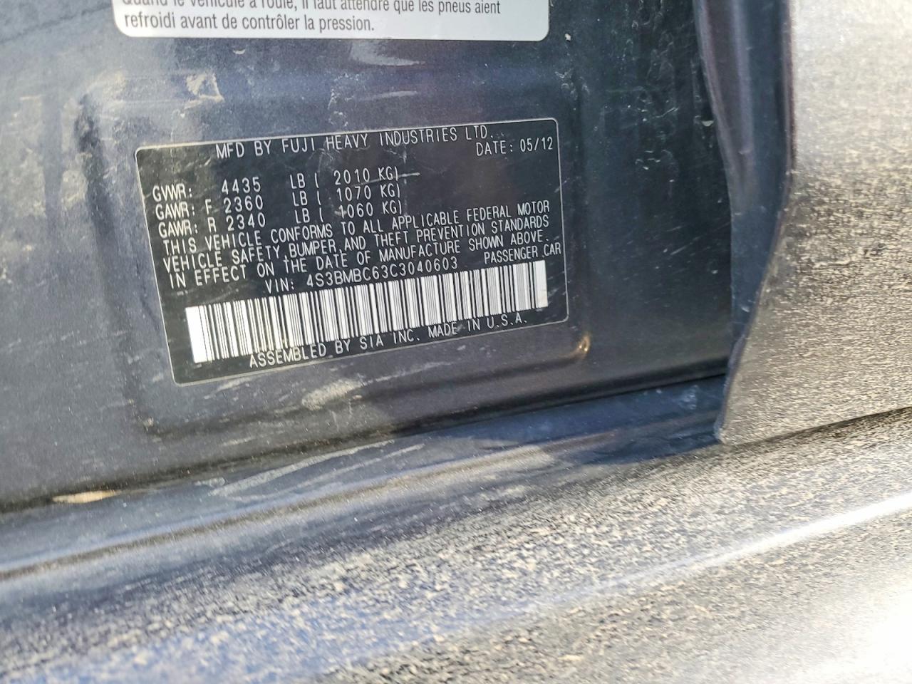 2012 Subaru Legacy 2.5i Premium