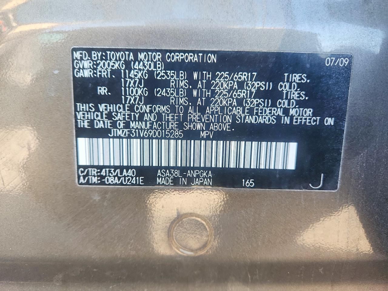 2009 Toyota Rav4 Limited