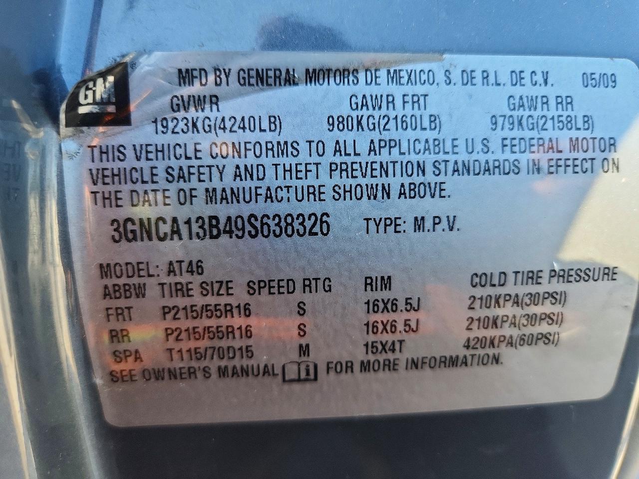 2009 Chevrolet Hhr ls