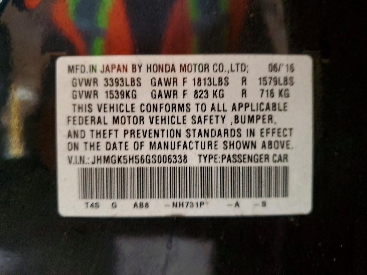 2016 Honda Fit lx