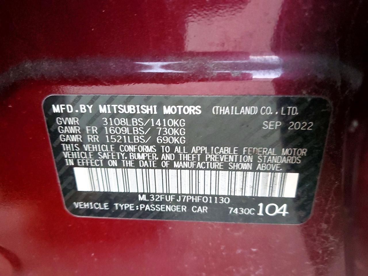 2023 Mitsubishi Mirage G4 es